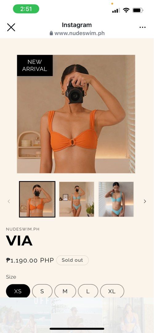 nudeswim.ph | Via Bikini Top & Bottom (Category: Bikinis & Swimsuits) located in Pasay City. Submitted by cesioa (Listing ID 1359184184, Image 1). Description: Top: XS (padded) Bottom: S Tangerine Color Used once only Bought separately (see photos) Cute for sunset pictures! .