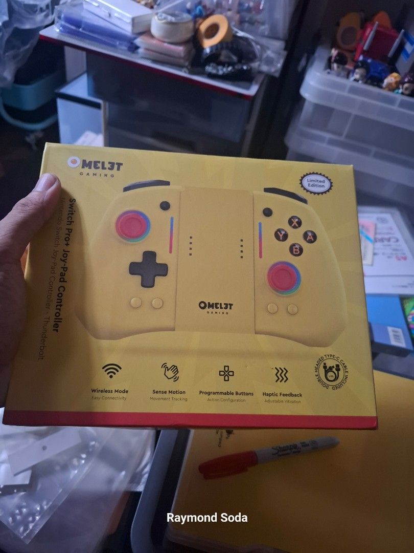 Pikachu inspired Omelet Nintendo Switch controller (Category: Controllers) located in Las Pinas. Submitted by All.here_OnlineShop (Listing ID 1351787760, Image 1). Description: Pikachu inspired Omelet Nintendo Switch controller. Almost new in box. 2300 only. Shipping via LBC or JRS (Provincial) Lalamove (same day delivery within Metro Manila). Items are coming from Las piñas. *items are considered sold and given in good condition unless otherwise