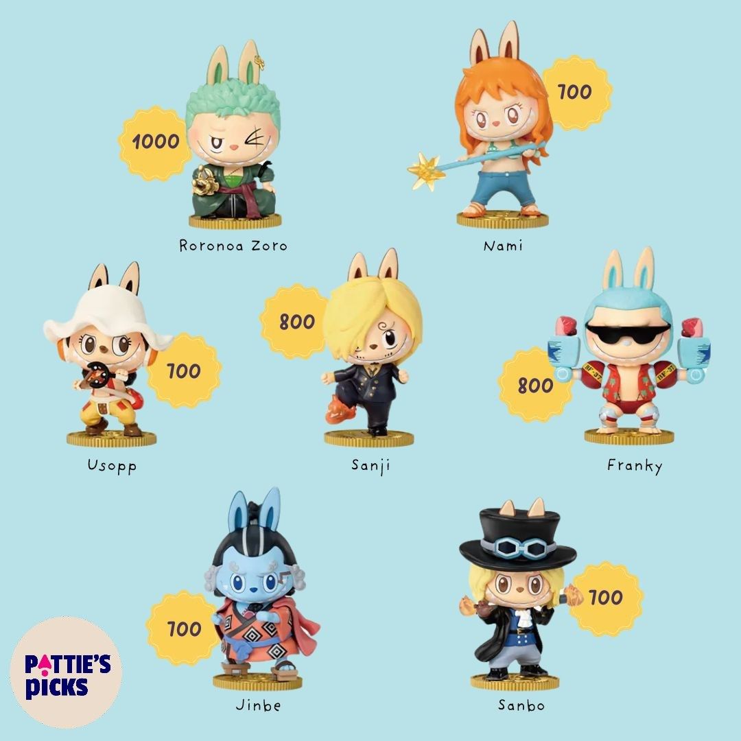 Pop Mart The Monsters x One Piece (Category: Designer & Blind Box Toys) located in Davao. Submitted by pattiespicks (Listing ID 1359186479, Image 2). Description: ✨️ Onhand and ready to ship 📍 Davao City 🔸️ Please check pictures for available characters and prices.