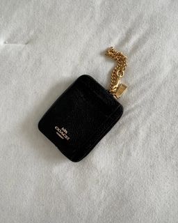 🎀SALE! COACH BLACK ZIP CHAIN CARD CASE WALLET