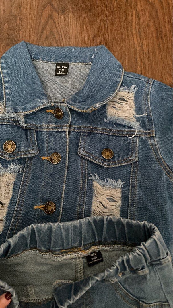 Ripped Denim Shein Men Denim Jacket Manfinity Shein White Denim