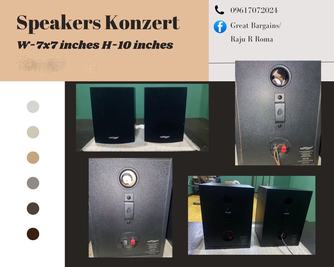 Speaker Konzert Party System (Category: Other Home Furniture) located in Pasig City. Submitted by greatbargains-1 (Listing ID 1341070928, Image 1). Description: W-7x7 inches H-10 inches Owner is relocating and must sell..