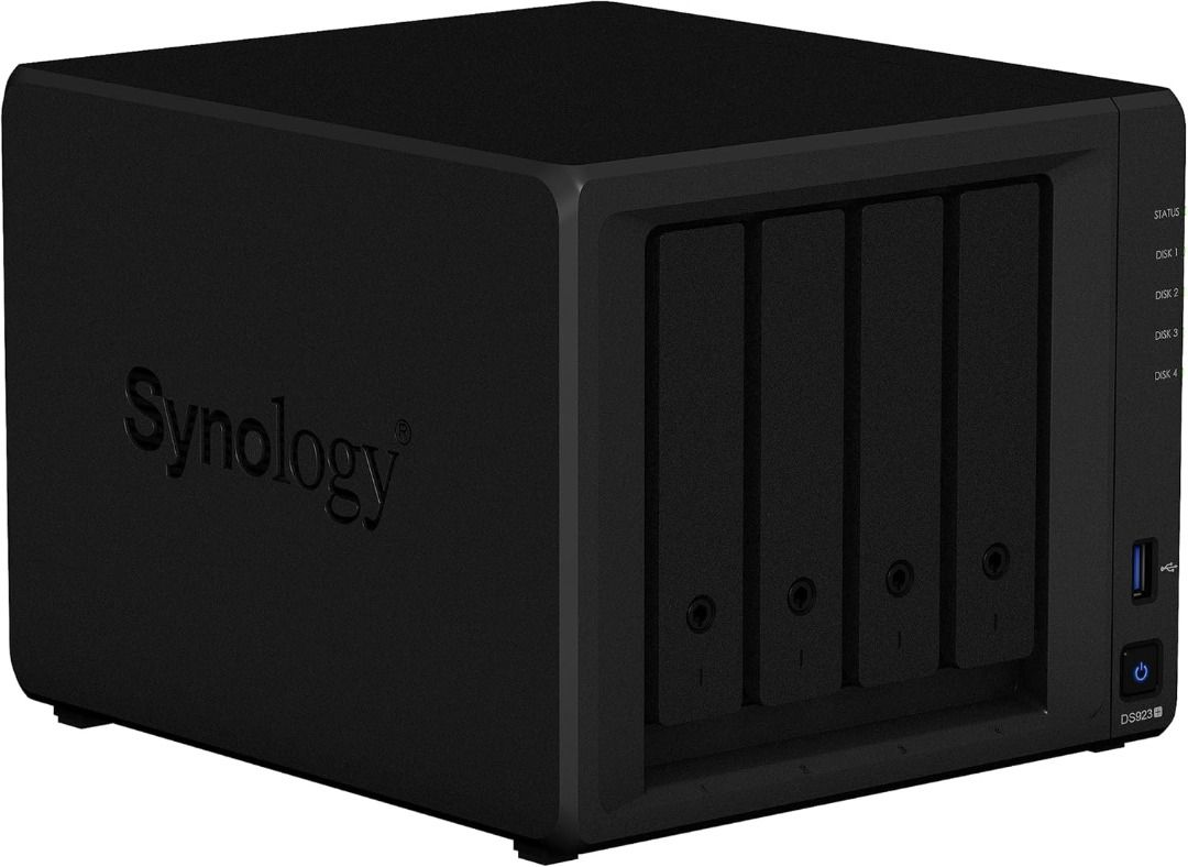 Synology DiskStation DS923+ 4 Bay NAS Enclosure (Category: Computer Parts) located in San Juan City. Submitted by princessshyph (Listing ID 1359173942, Image 3). Description: 4 x 3.5/2.5" Bays | 2 x M.2 2280 Slots 2.6 GHz AMD Ryzen R1600 Dual-Core 4GB of DDR4 RAM 2 x Gigabit Ethernet Ports 2 x USB-A 3.2 Gen 1 | 1 x eSATA RAID 0, 1, 5, 6, 10, Hybrid, Basic, JBOD Sequential Reads up to 625 MB/s Sequential Writes up to 559 MB/s AES-NI Hardware Encry