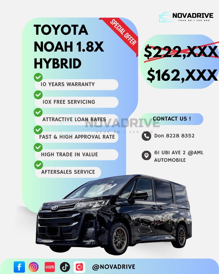 丰田 Noah 1.8X 混合动力版（全新 2024）62885348314114111