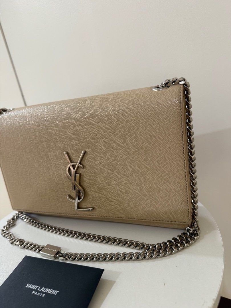 YSL Kate Medium Beige (Category: Luxury Bags & Wallets) located in Bulacan. Submitted by tmluxee (Listing ID 1359282820, Image 3). Description: my rubs and dirt overall good condition.