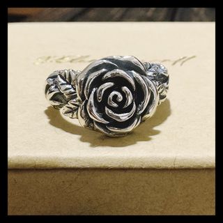 銀革手作 925 純銀 立體 玫瑰花 戒指64210509852161110