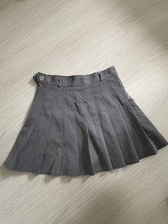灰色百褶裙 斯文裙 學院風 小短裙 Skirt64239251718658110