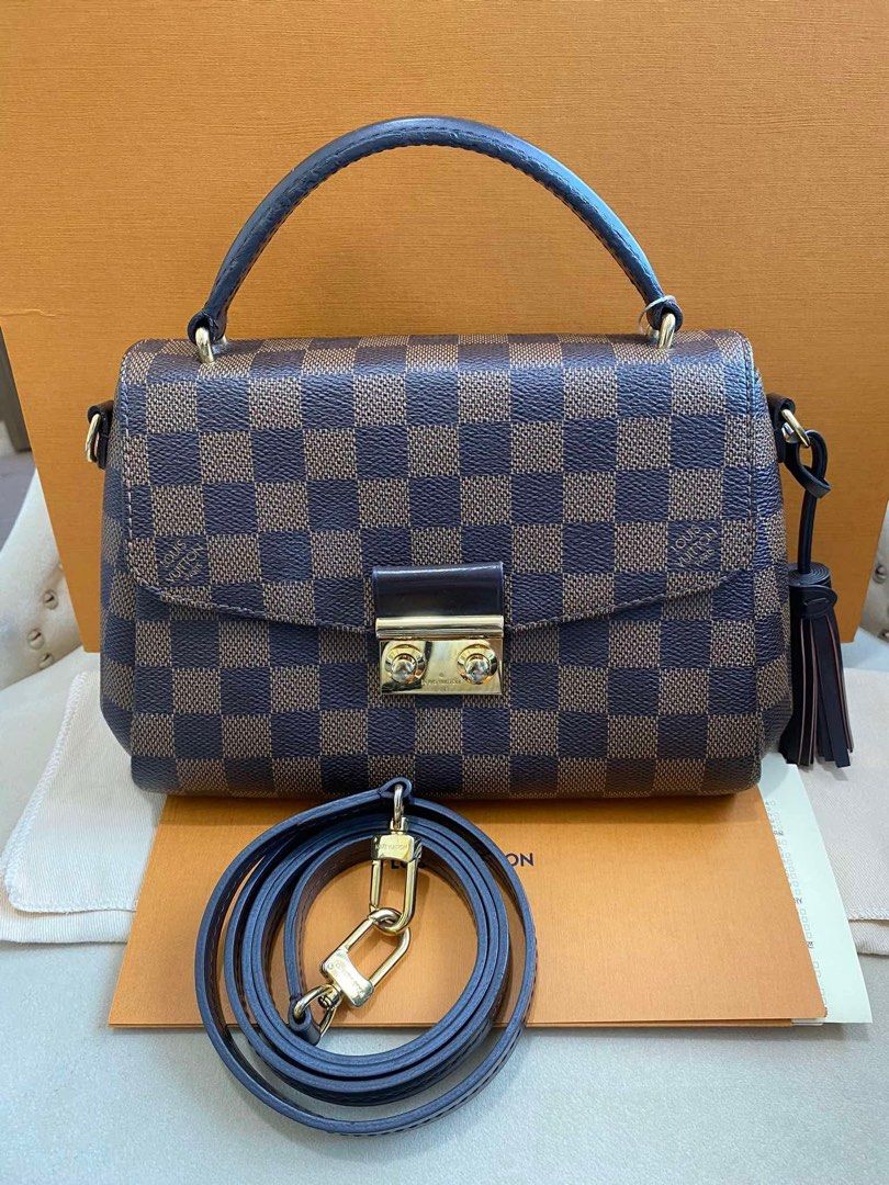 Authentic LV Croisette Damier Ebene Canvas Bag (Category: Luxury Bags & Wallets) located in Quezon City. Submitted by jhaediah (Listing ID 1356037573, Image 1). Description: moneyback guaranteed if proven fake With box and receipt excellent condition.
