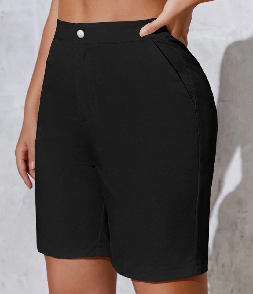 Shein Black Bermuda Shorts (Category: Shorts) located in Manila. Submitted by _dclutters (Listing ID 1355927869, Image 3). Description: bought from Shein, only used once. rfs: size too small.