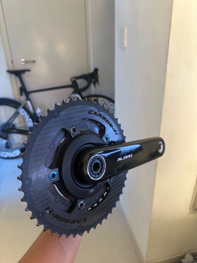 rotor aldhu carbon 165mm sigeyi パワーメーター Sigeyi AXO ROTOR ALDHU Carbon Road Power Meter Crankset