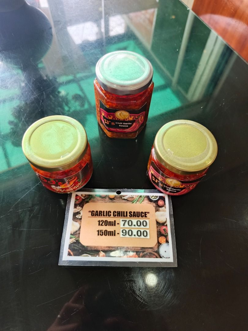 Chili garlic sauce (Category: Spice & Seasoning) located in Davao. Submitted by plan-b (Listing ID 1355858854, Image 2). Description: 120ml for only 70 pesos 150ml for only 90 pesos Can do bulk orders - 1 box 24 pcs Location - Davao De Oro Can deliver via LBC if malayo 📍 .