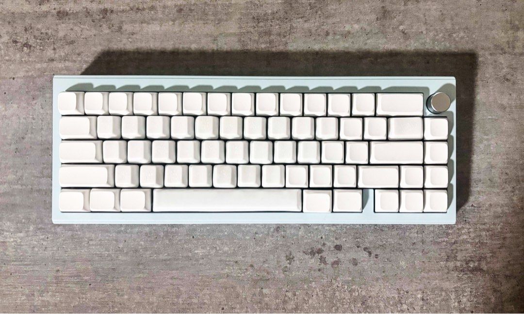 Cidoo V65 V3 Blue with Cerakey White Crazed Ceramic Keycaps, Computers ...