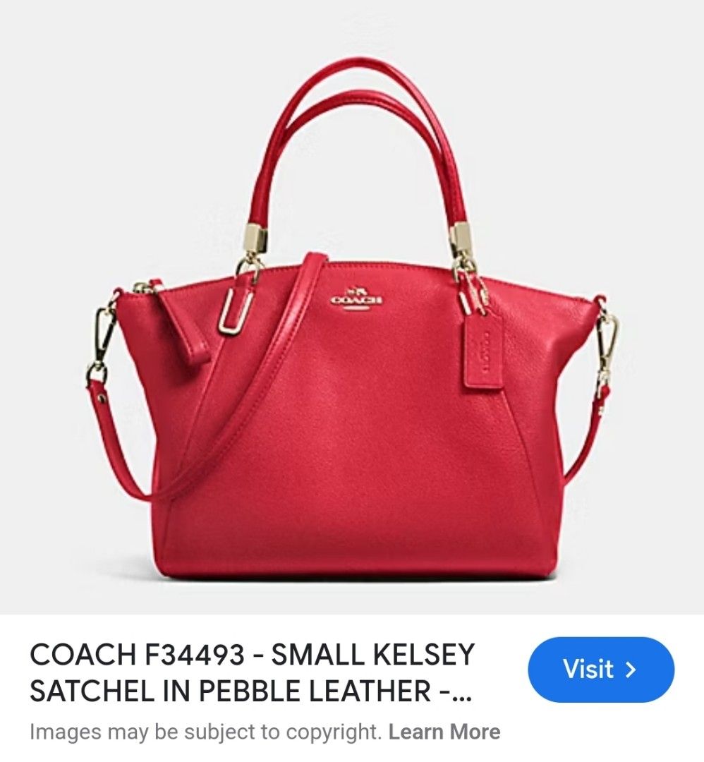 Coach Kelsey (Category: Luxury Bags & Wallets) located in Paranaque City. Submitted by papopoopapepee (Listing ID 1355909711, Image 2). Description: Pebbled leather is in very good condition Honest issue: Konting tarnish sa hardware.