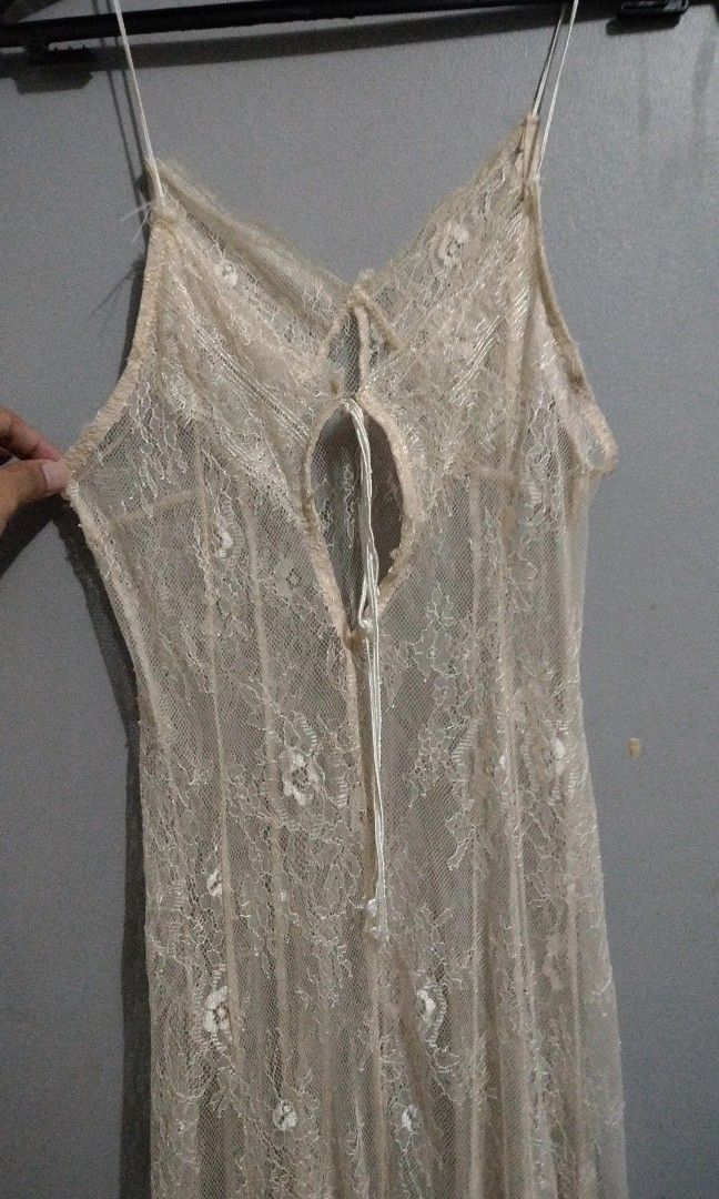 Coquette / Acubi Lace Dress (Category: Dresses) located in Camaligan. Submitted by abet_29 (Listing ID 1355844576, Image 3). Description: 🐇 Lace Dress for ₱250🐇 the color may vary due to lighting Measurement (inches): Pit-pit: 13.5 inches Length: 45 inches Waist: 12.5 inches Hips: 16 inches 🐇contact the seller for further inquiries🐇 Please manage your expectation as these clothes are thrifted items Price is negotiable but should not be low-ba