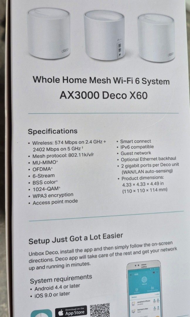 Decor AX3000 Wifi 6 (x3)63222781779203112