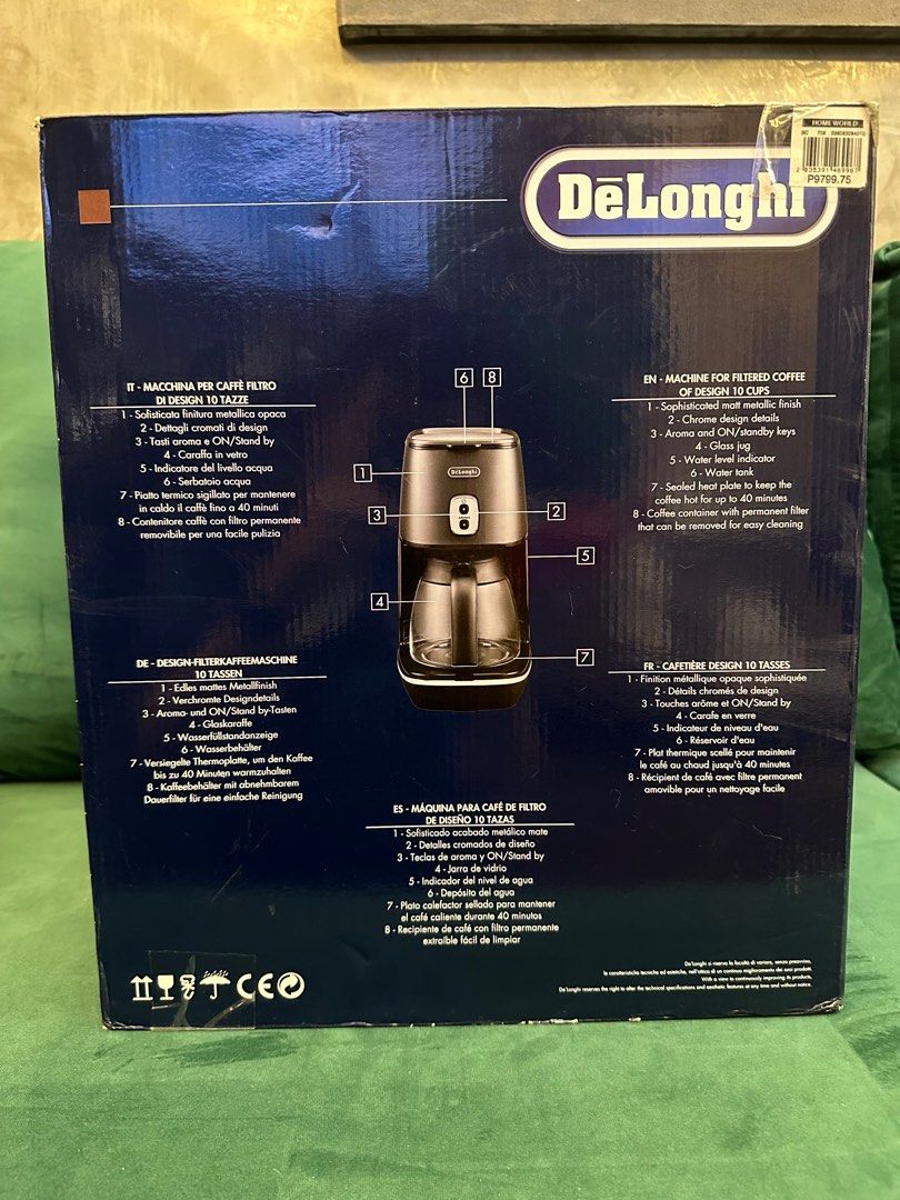 DeLonghi Distinta Coffee Maker (Category: Coffee Machines & Makers) located in Pasig City. Submitted by impact123 (Listing ID 1356029500, Image 2). Description: In good working condition. RFS: Shifted to cold brew, no longer drink coffee. .
