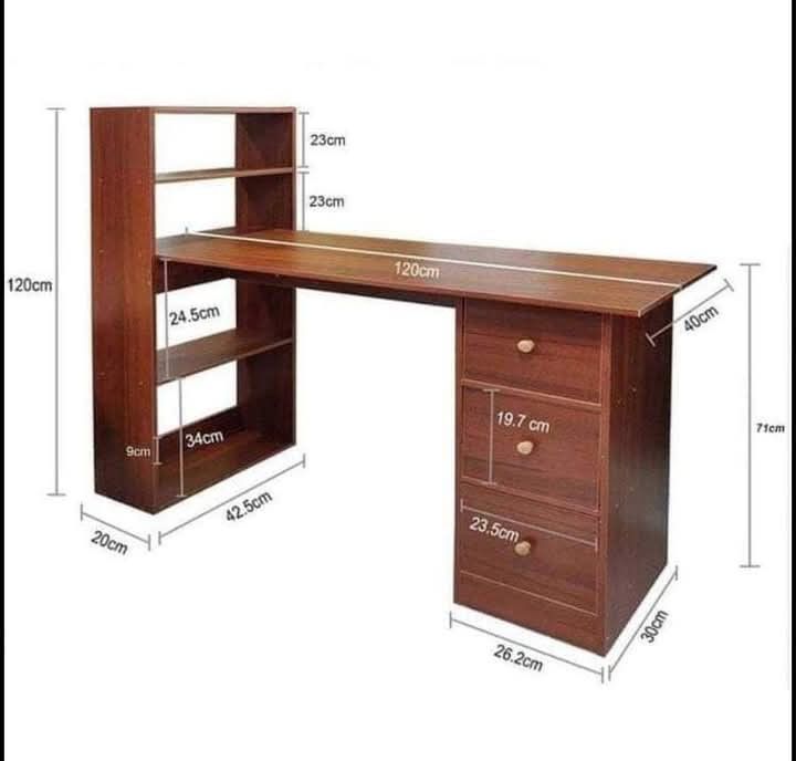 H COMPUTER TABLE with Shelves and Drawer (Category: Tables & Sets) located in Manila. Submitted by redonline (Listing ID 1355857764, Image 3). Description: H COMPUTER TABLE with Shelves and Drawer ₱1650 120cm All Wood ON HAND BRAND NEW Accept Gcash payment/COD Same day delivery + Delivery Fee.