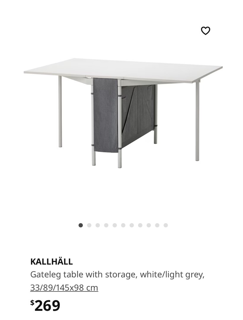 IKEA Kallhall dining table, Furniture & Home Living, Furniture, Tables ...