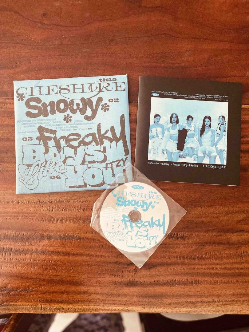 ITZY Cheshire Special Edition Album B Version (Unsealed) (Category: CDs & DVDs) located in Bulacan. Submitted by orange.locker (Listing ID 1355922391, Image 1). Description: Does not include photocard and special poster. Only CD-R and Photobook..