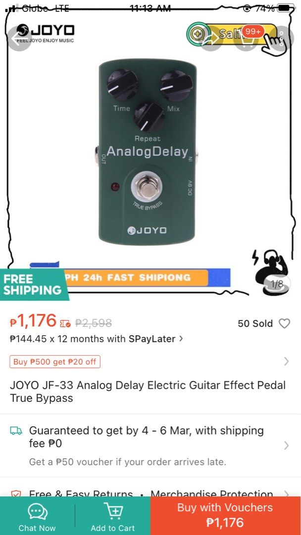 Joyo Analog Delay (Category: Musical Instruments) located in Pasig City. Submitted by dnc.onlineshop (Listing ID 1355857491, Image 2). Description: .