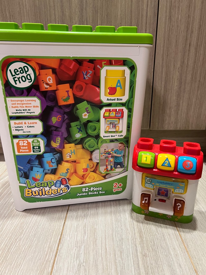 Leapfrog leapbuilders abc smart house 82 pieces jumbo box set vtech, 兒童 ...