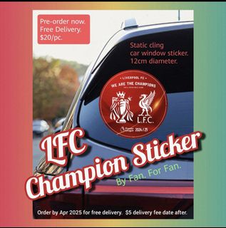 thumbnail image 2 of Liverpool FC 5" Red Bird Decal – Bumper Sticker, Window Die Cut Vinyl, Soccer 2 of 4