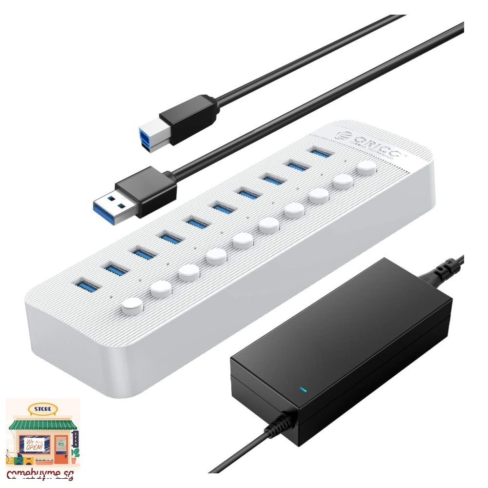 ORICO Powered USB Hub 10 Ports 48W USB 3.0 Data Hub with Individual On ...