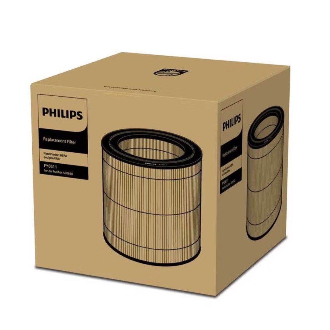 FY0611 Replacement Filter Compatible with Philips 600 Series AC0650/10 AC0651/10 Air Purifier Replacement HEPA Filter FY0611/30 (2PCS