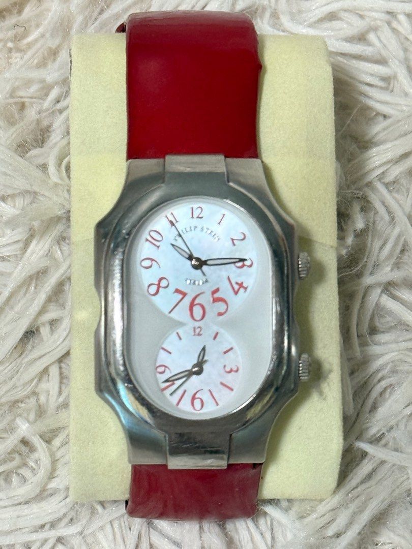 Phillip stein watch (Category: Women's Watches) located in Manila. Submitted by rlights13 (Listing ID 1355896540, Image 2). Description: Philip stein watch Large face for women Limited edition mother of pearl face Only 200 pcs were sold Still original strap but worn out Watch still nice and working can be buffed RFS TOO MANY WATCHES.