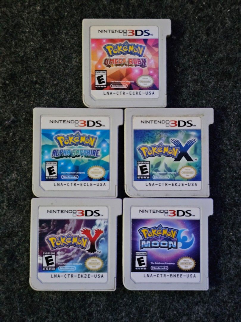 Pokemon 3DS Games Bundle (Carts only) (Category: Nintendo) located in Paranaque City. Submitted by john020497 (Listing ID 1356021455, Image 1). Description: - Tested and working. Bacoor, Cavite. Delivery via Lalamove/Grab/LBC..