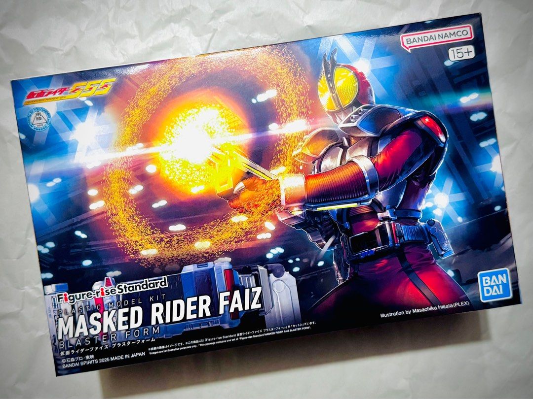 [Ready Stock!] Figure-rise Standard Kamen/Masked Rider Faiz Blaster Form - Premium Bandai Namco Plastic Model Kit (Category: Gundam Model Kits) located in Singapore. Submitted by wills.enterprise (Listing ID 1355596372, Image 1). Description: Made in Japan 🇯🇵 Kamen Rider listing: - Faiz Blaster Form, $60 - Zero-One, Rising Hopper, $54 - Kiva, Kiva Form, $48 - Gaim, Orange Arms, $48 - Drive type Speed, $48 - Wizard Flame Stye, $46 - Shin Kamen R