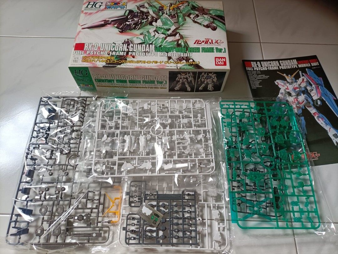 RX-0 Unicorn Gundam (Destroy Mode Green Frame Ver.) - Gunpla EXPO (Category: Gundam Model Kits) located in Singapore. Submitted by twiddymodel (Listing ID 1355892041, Image 3). Description: .