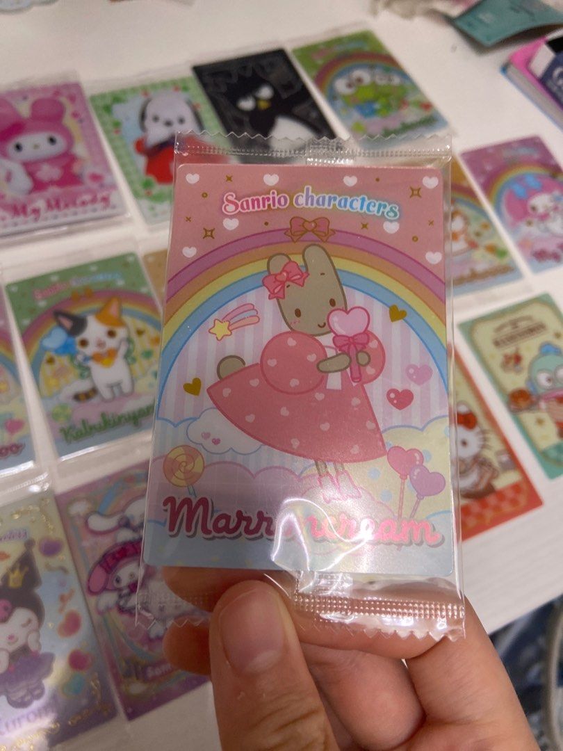 可換 sanrio餅卡真人版1、2，卡通版4、6、7 hello Kitty 茉莉兔兔媽媽 三文魚ck鼠 my melody小麥粉精靈 ...