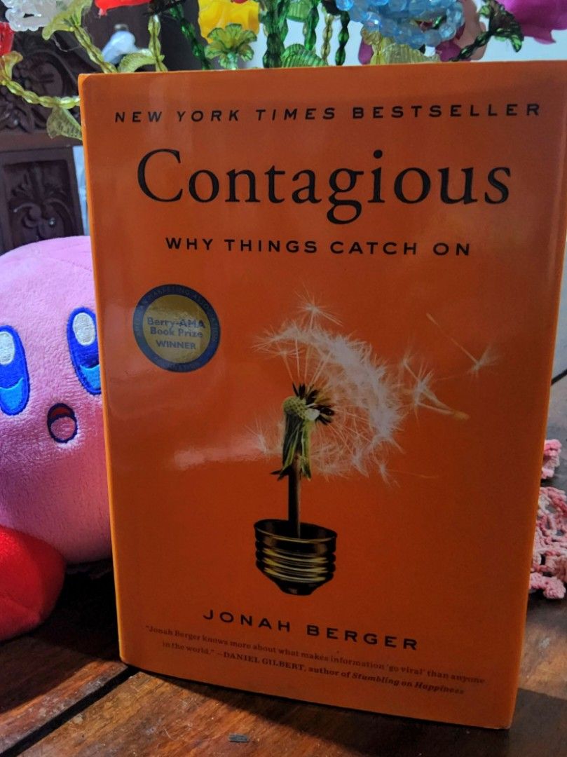 SELF HELP BOOK Contagious why things catch on HARDBOUND by Jonah Berger (Category: Storybooks) located in Sarrat. Submitted by saechip (Listing ID 1355994459, Image 1). Description: ‼️PLEASE READ THE DESCRIPTION‼️ ‼️BOOK FOR SALE ‼️ ‼️SELF-HELP & NONFICTION BOOK‼️ RFS: Decluttering *.ﾟ+ヽ(○･▽･○)ﾉﾞ +.ﾟ* ◇MANAGE YOUR EXPECTATIONS THESE ARE ALL PRELOVED◇ READ DETAILS ‼️ Contagious by Jonah Berger HARDBOUND (Php 599) -SRP Php 995 -Only read ONCE, like