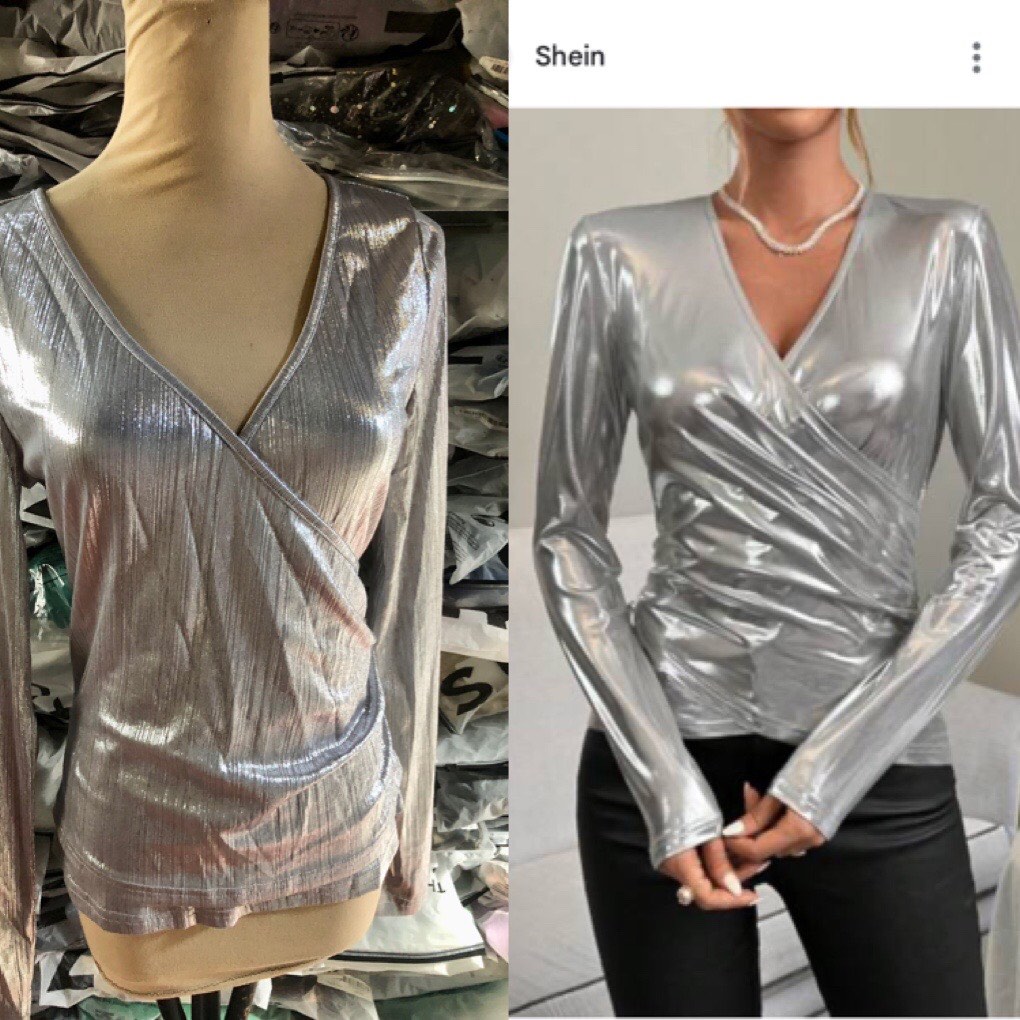 Shelly Metallic Woven Top