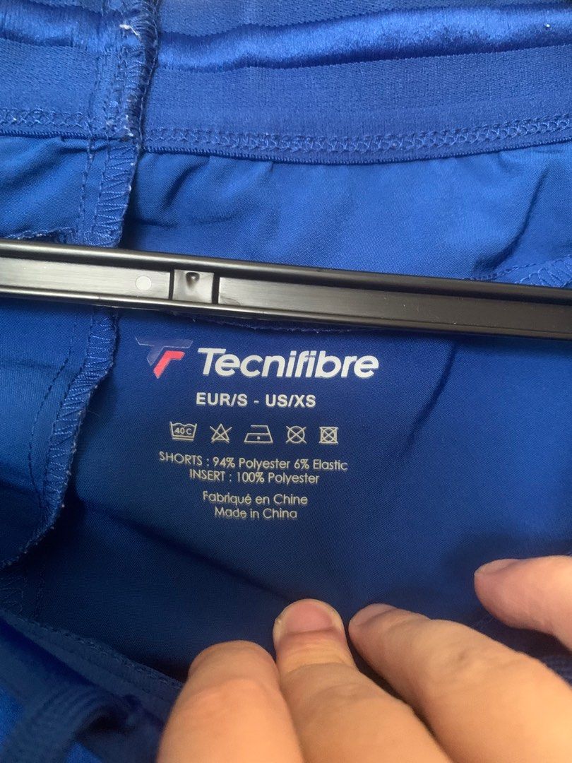 Technifiber (Category: Activewear) located in Singapore. Submitted by pikaachua (Listing ID 1355894548, Image 3). Description: Technifiber tennis short Colour: Royal blue Size: Small Condition: Like new (worn twice and kept it in the wardrobe since as the colour is not quite to my liking) Great for most sports like tennis and running.