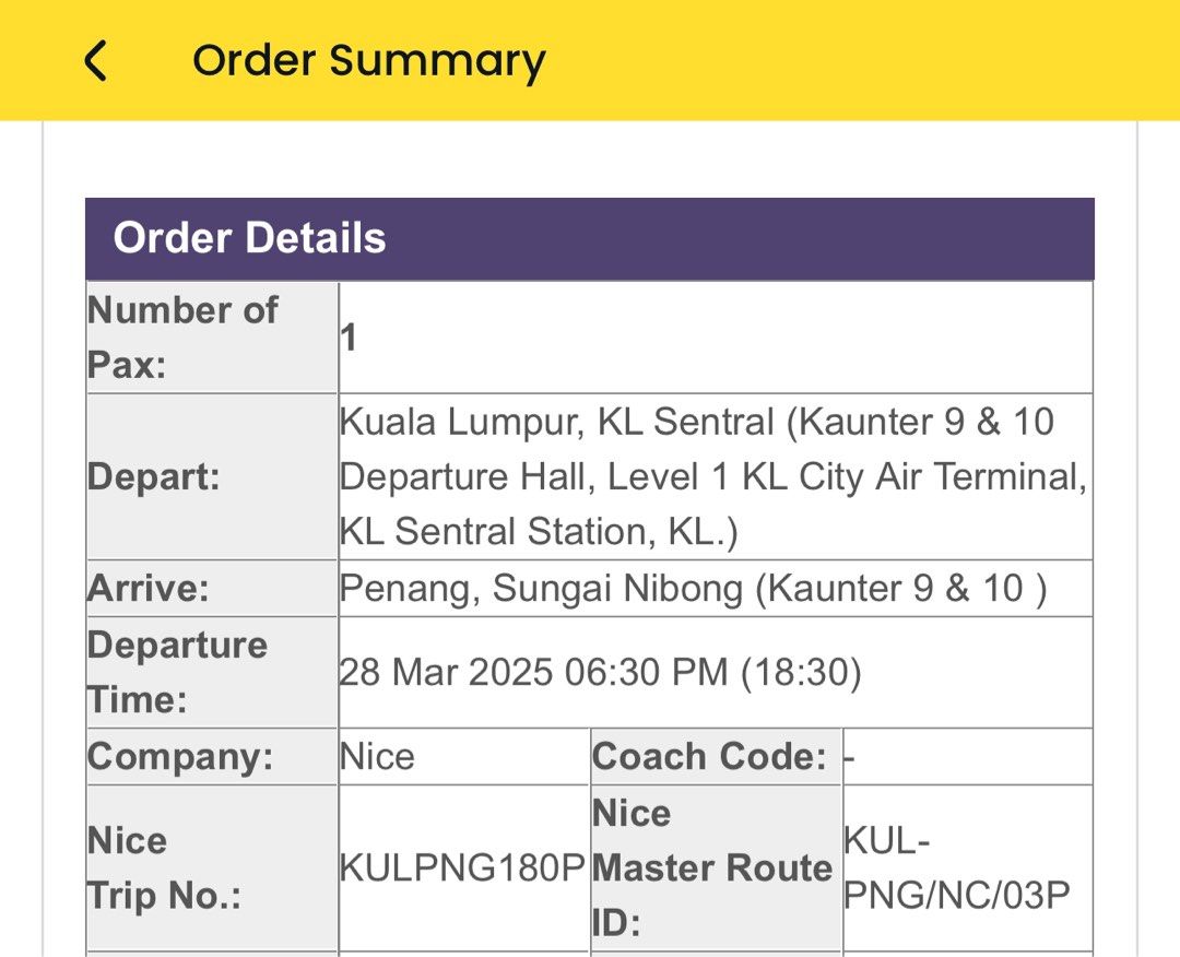 [28-03-2025 630pm] Raya Bus Ticket KL to Penang, Tickets & Vouchers ...