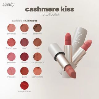 Absidy Cashmere Kiss Soft Matte Lipsticks (Dusk)