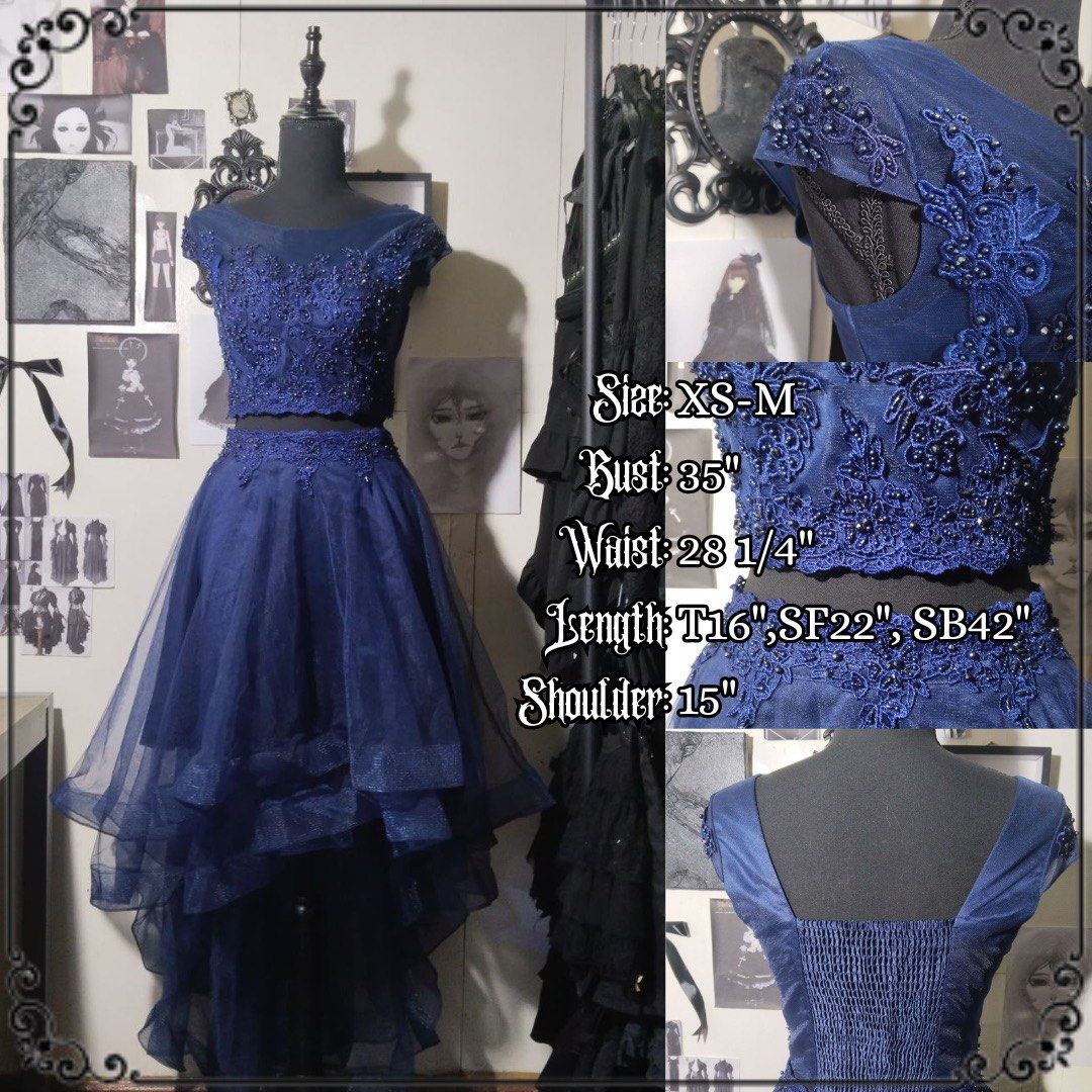 Blue Evening Coordinate Top and Skirt (Category: Evening dresses & gowns) located in Manila. Submitted by decayedangel.ph (Listing ID 1359338169, Image 2). Description: Size: M Original Price: 3000 Like new First owner .