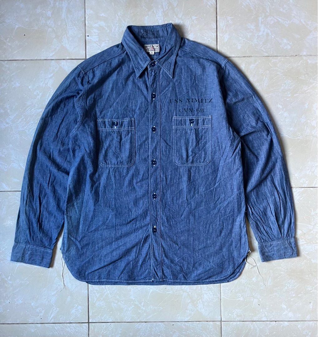 Buzz Rickson Chambray shirt VS-24 Duty Cats // not visvim iron heart ...