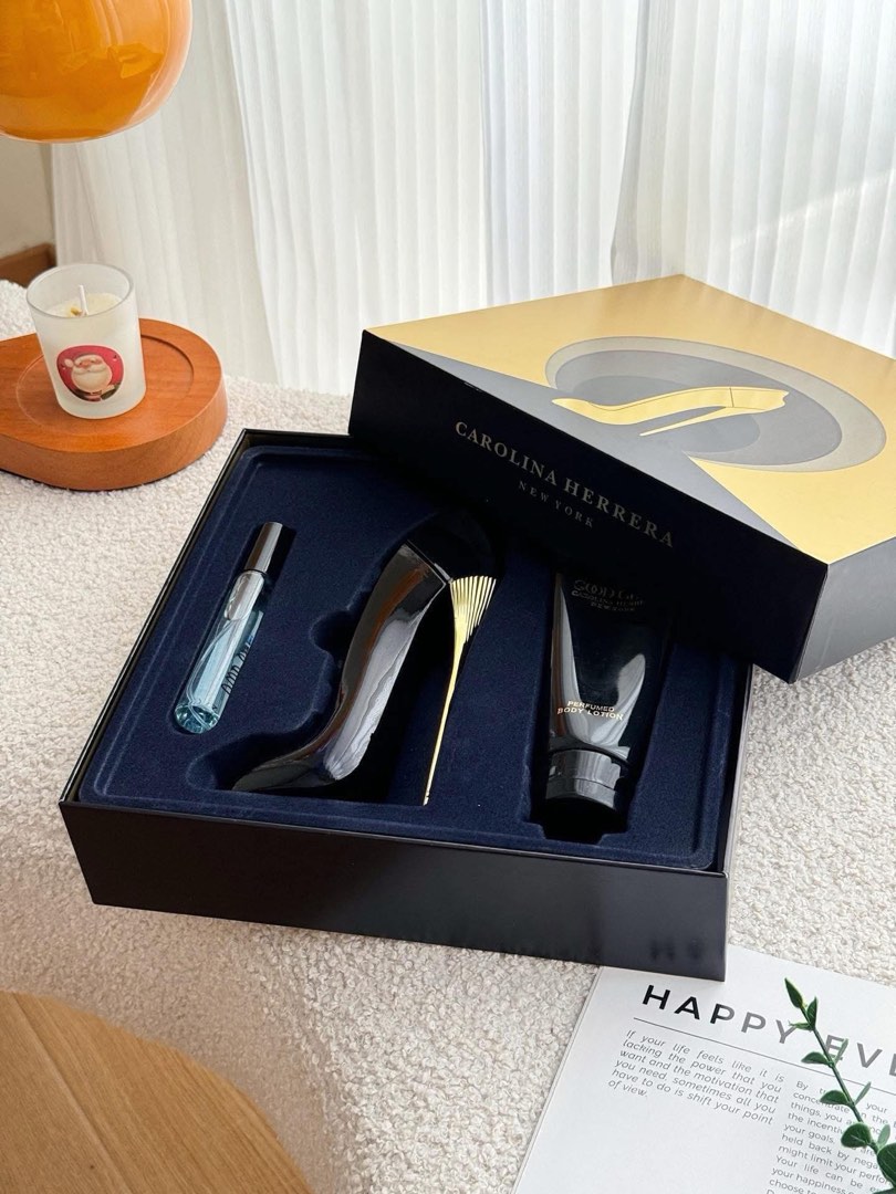 carolina herrera 3in1 perfume/lotion set, Beauty & Personal Care