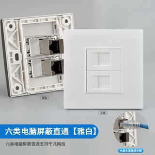 Computer Socket Panel Cat6 1Gbps Dual Network Port64232526189954110