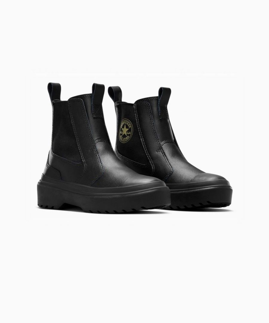 converse black chelsea boots (Category: Boots) located in Tayug. Submitted by solaceee (Listing ID 1359433721, Image 1). Description: once used (like literally once only for an event) could pass as brand new size as indicated from last photo bought from korea.