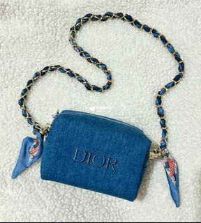Dior 牛仔布化妝袋64246336897155110