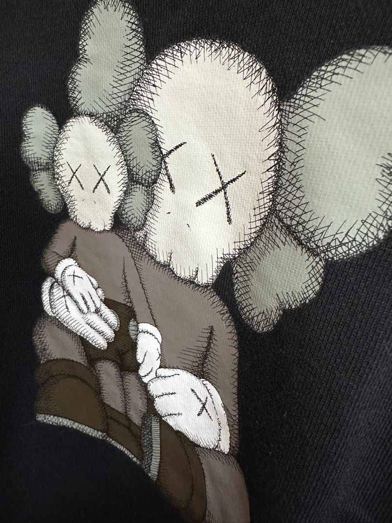 FS: Uniqlo x Kaws Sweatshirt (Category: Coats, Jackets and Outerwear) located in Paranaque City. Submitted by daluho.stuff (Listing ID 1359337198, Image 3). Description: Available Sizes: L, XL Color: Black.