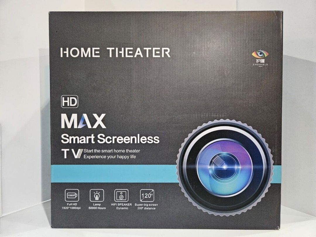 Home Theater Projector HD MAX Smart Screenless, TV & Home Appliances ...