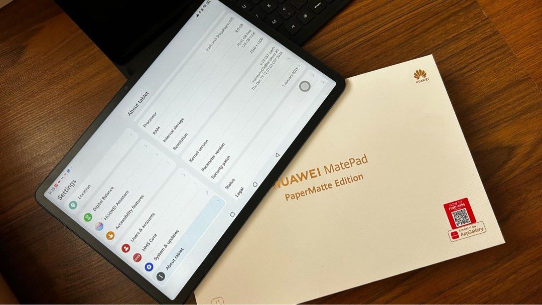 Huawei Matepad 11.5" Papermatte Ed. (Category: Android) located in Cainta. Submitted by el.declutterz (Listing ID 1359351594, Image 3). Description: 8/128gb Barely used Purchased Nov 2023 Papermatte Edition All Accessories Included .