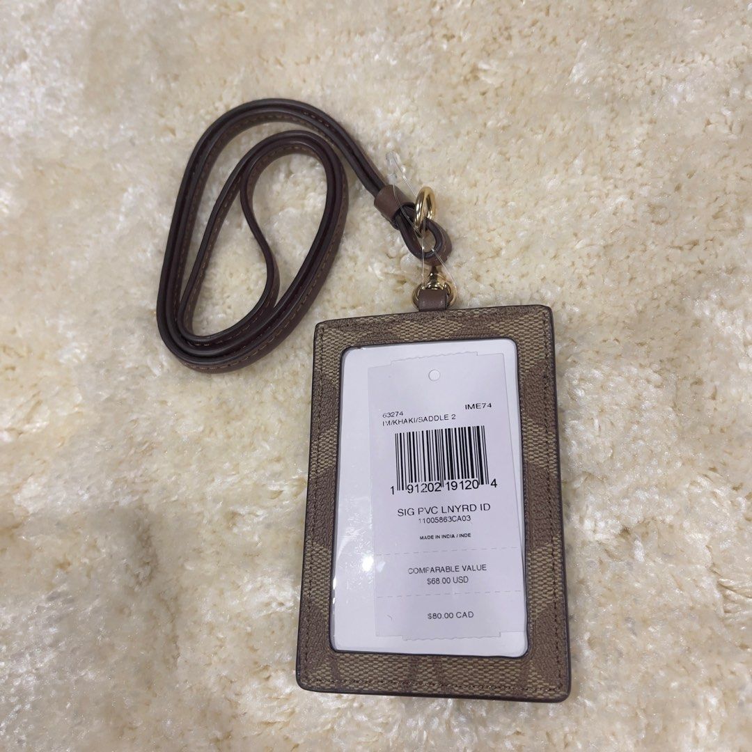ID LACE (Category: Luxury Bags & Wallets) located in Quezon City. Submitted by smartysmart (Listing ID 1359436320, Image 2). Description: ID Lanyard Khaki Saddle Leather.