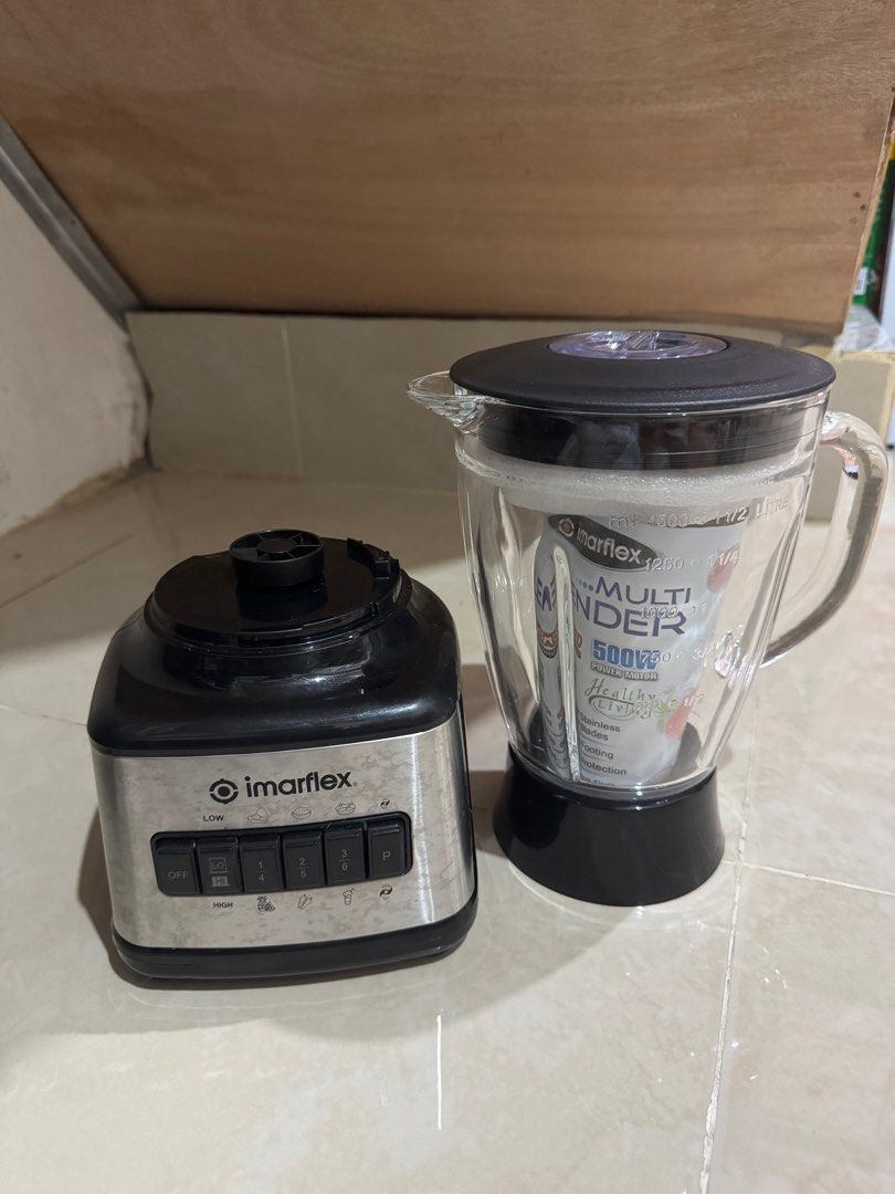 Imarflex Blender IB-560G (Category: Juicers, Blenders & Grinders) located in Quezon City. Submitted by abckicks (Listing ID 1359381612, Image 1). Description: Imarflex Multi-Blender IB560G Bough at SM ₱2k Selling 1.5k Used once Nasira na po yung box 📍Tandang Sora QC 🚚 Lalamove/JRS/Flash Express 💰 Gcash/BPI.