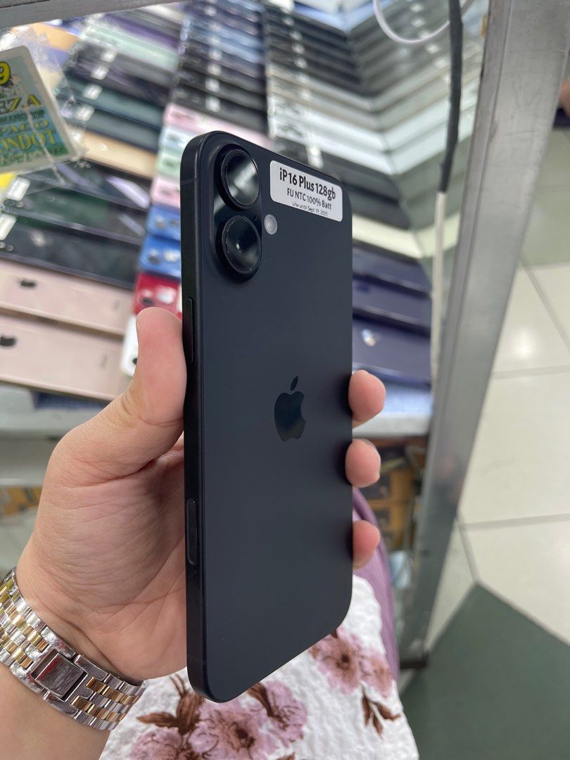 Iphone 16+ 128gb 100% Batt NTC FU (Category: iPhone 16 Series) located in San Juan City. Submitted by javedsgadgetshop (Listing ID 1359346796, Image 2). Description: INSTALLMENT OPTIONS : SPAY LATER / GGIVES / CREDIT CARD! WE BUY AND SELL SO PWEDE MAGBINTA OR SWAP ! Quick Specs : 47,000 💵 Iphone 16+ •128gb •NTC Variant •100% batt health •Factory Unlock •100% Smoothness •No hidden issue | No Repaired •100% Authentic | Not Refurbished •w/ OEM Char